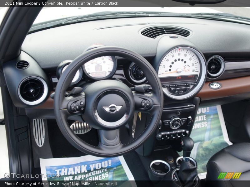Pepper White / Carbon Black 2011 Mini Cooper S Convertible