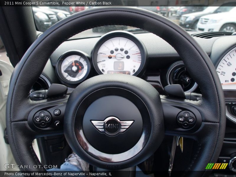 Pepper White / Carbon Black 2011 Mini Cooper S Convertible