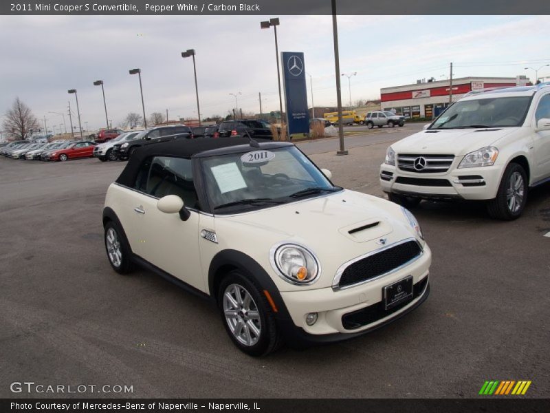 Pepper White / Carbon Black 2011 Mini Cooper S Convertible