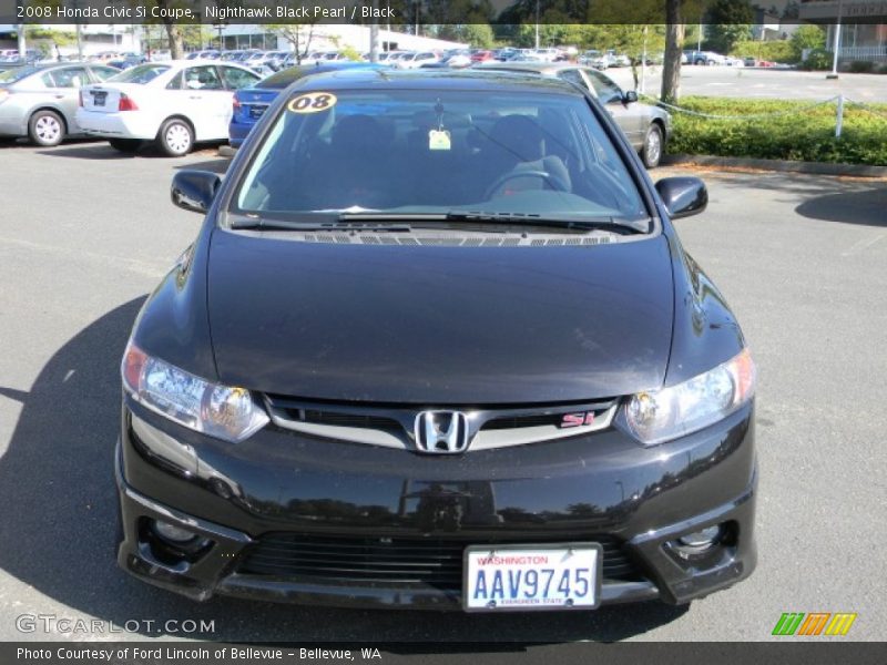 Nighthawk Black Pearl / Black 2008 Honda Civic Si Coupe