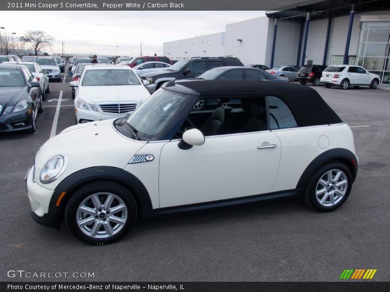 Pepper White / Carbon Black 2011 Mini Cooper S Convertible