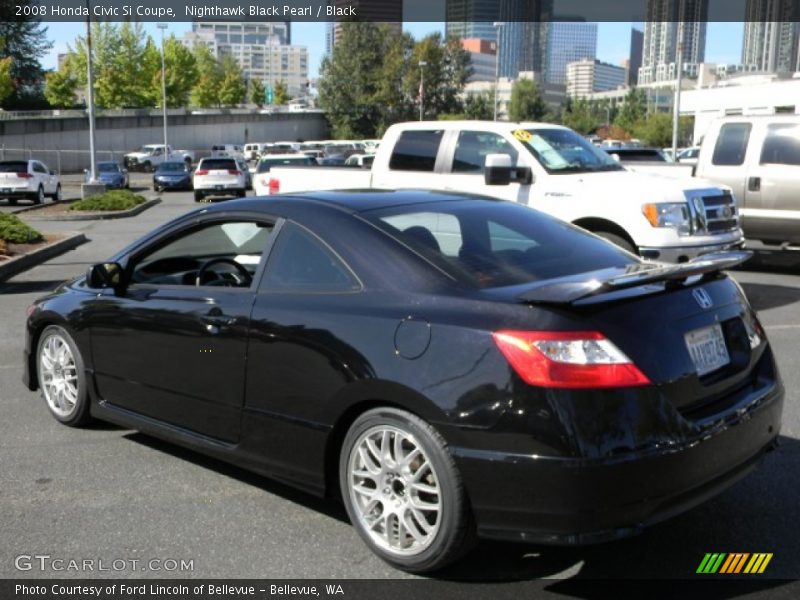 Nighthawk Black Pearl / Black 2008 Honda Civic Si Coupe