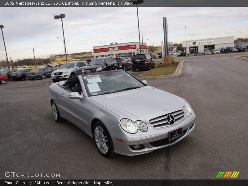 Iridium Silver Metallic / Black 2009 Mercedes-Benz CLK 350 Cabriolet
