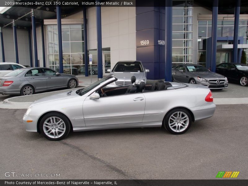 Iridium Silver Metallic / Black 2009 Mercedes-Benz CLK 350 Cabriolet