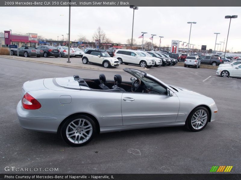 Iridium Silver Metallic / Black 2009 Mercedes-Benz CLK 350 Cabriolet