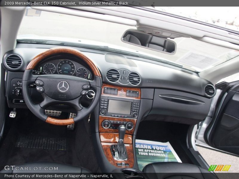 Iridium Silver Metallic / Black 2009 Mercedes-Benz CLK 350 Cabriolet