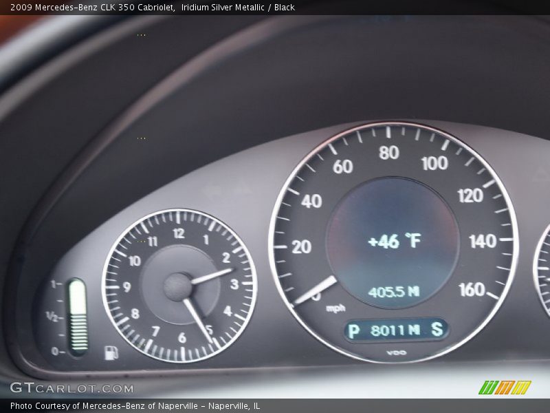 Iridium Silver Metallic / Black 2009 Mercedes-Benz CLK 350 Cabriolet