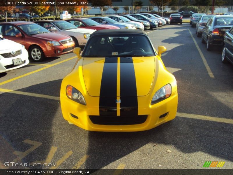 Spa Yellow / Black 2001 Honda S2000 Roadster