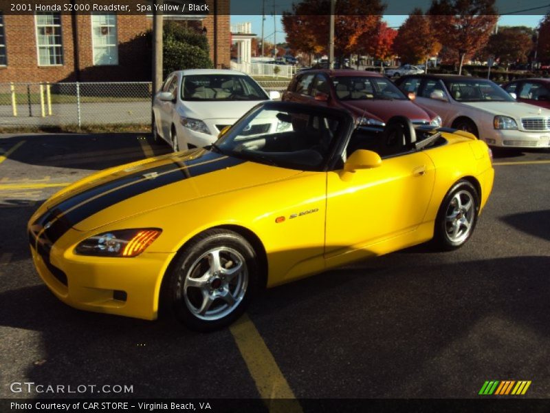 Spa Yellow / Black 2001 Honda S2000 Roadster
