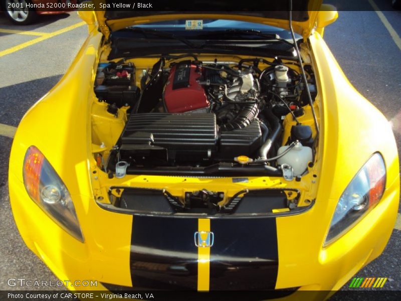 Spa Yellow / Black 2001 Honda S2000 Roadster