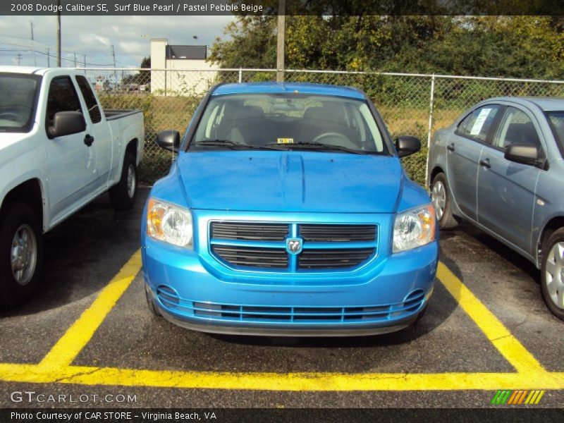 Surf Blue Pearl / Pastel Pebble Beige 2008 Dodge Caliber SE
