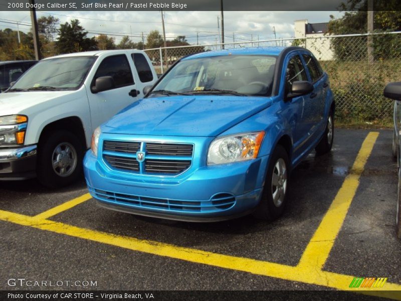 Surf Blue Pearl / Pastel Pebble Beige 2008 Dodge Caliber SE
