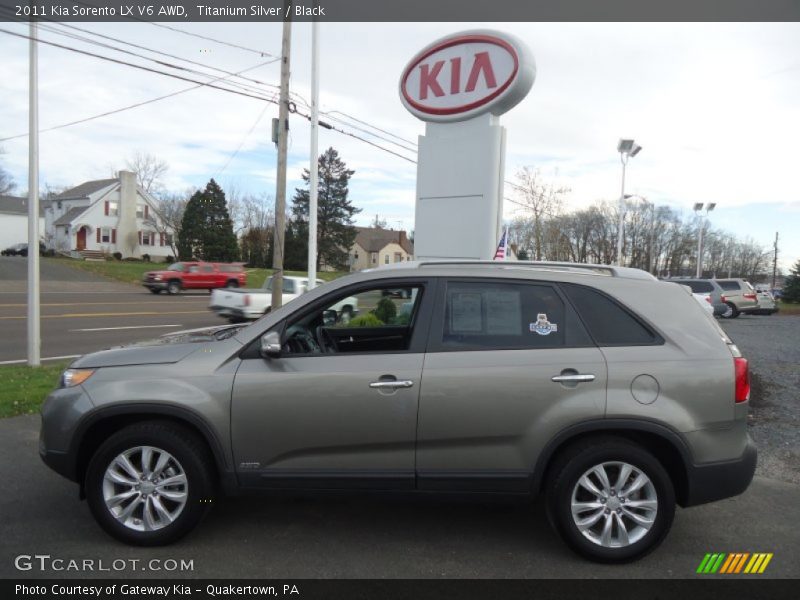 Titanium Silver / Black 2011 Kia Sorento LX V6 AWD