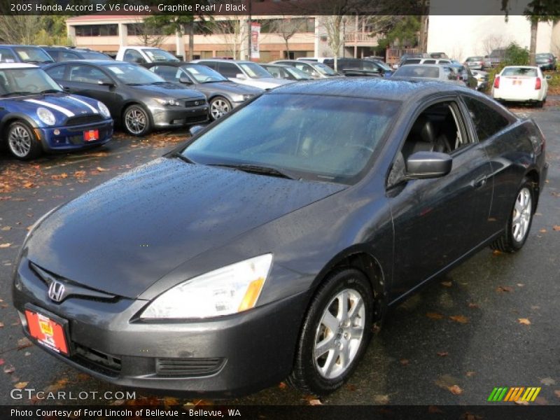 Graphite Pearl / Black 2005 Honda Accord EX V6 Coupe