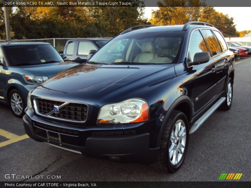 Nautic Blue Metallic / Taupe/Light Taupe 2004 Volvo XC90 T6 AWD