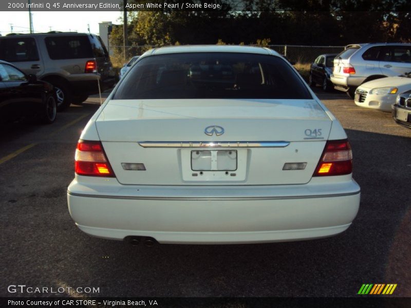Aspen White Pearl / Stone Beige 2000 Infiniti Q 45 Anniversary Edition