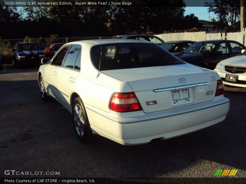 Aspen White Pearl / Stone Beige 2000 Infiniti Q 45 Anniversary Edition