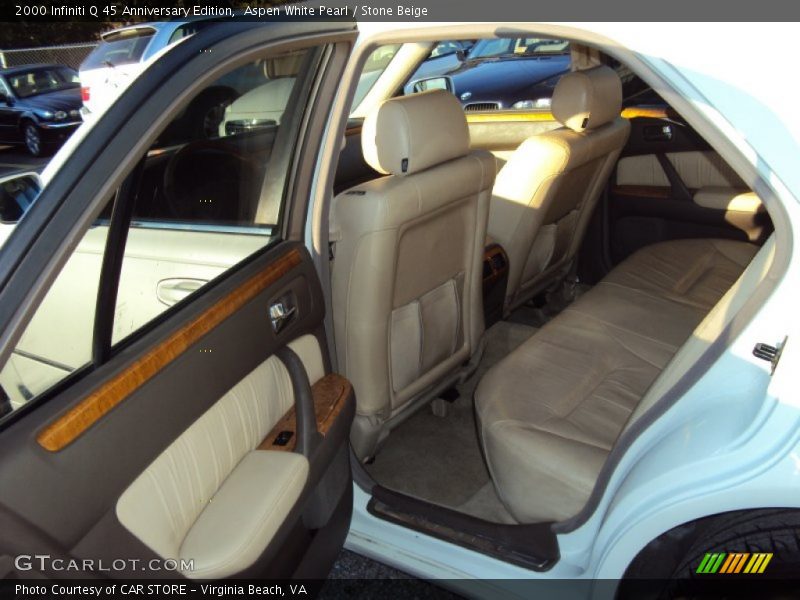 Aspen White Pearl / Stone Beige 2000 Infiniti Q 45 Anniversary Edition
