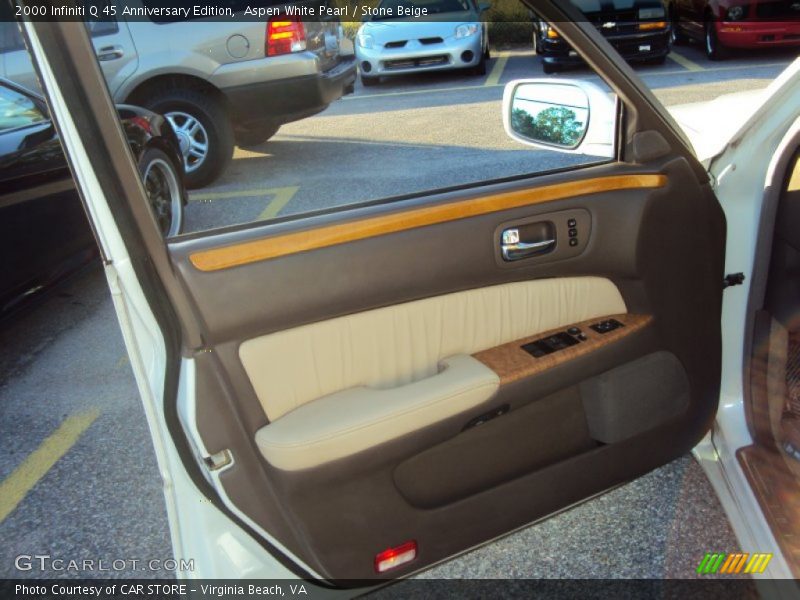 Aspen White Pearl / Stone Beige 2000 Infiniti Q 45 Anniversary Edition