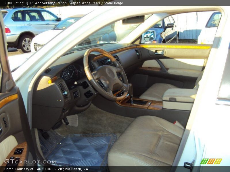 Aspen White Pearl / Stone Beige 2000 Infiniti Q 45 Anniversary Edition