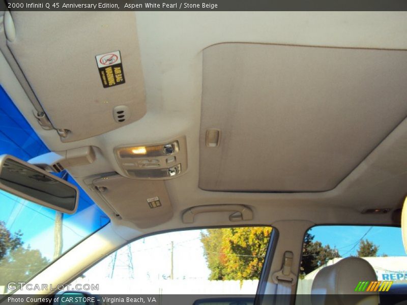 Aspen White Pearl / Stone Beige 2000 Infiniti Q 45 Anniversary Edition
