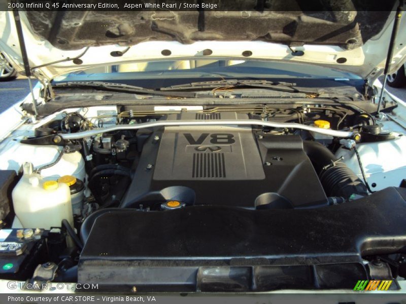 Aspen White Pearl / Stone Beige 2000 Infiniti Q 45 Anniversary Edition