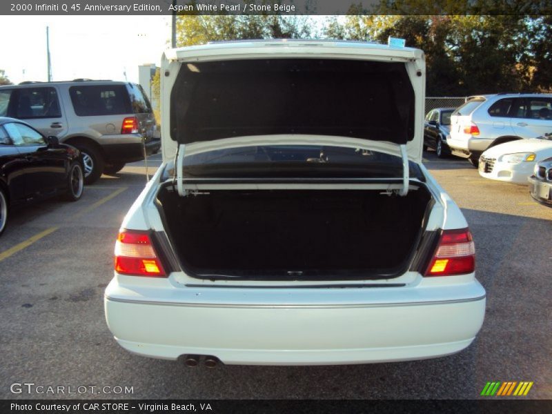 Aspen White Pearl / Stone Beige 2000 Infiniti Q 45 Anniversary Edition