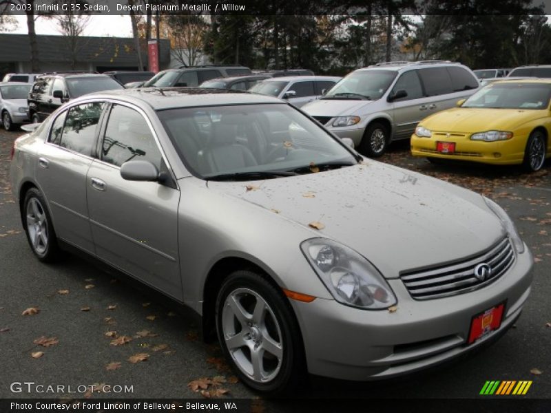 Desert Platinum Metallic / Willow 2003 Infiniti G 35 Sedan