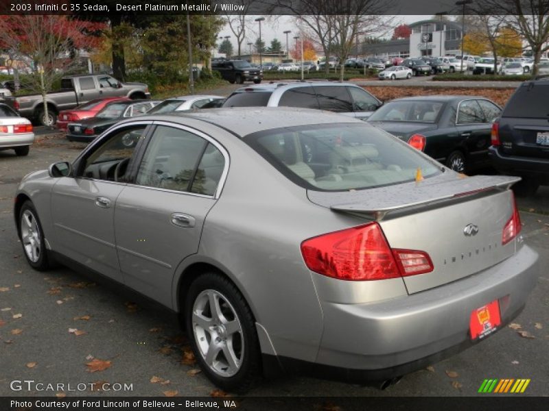 Desert Platinum Metallic / Willow 2003 Infiniti G 35 Sedan