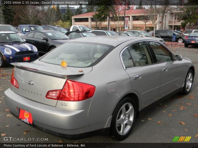 Desert Platinum Metallic / Willow 2003 Infiniti G 35 Sedan