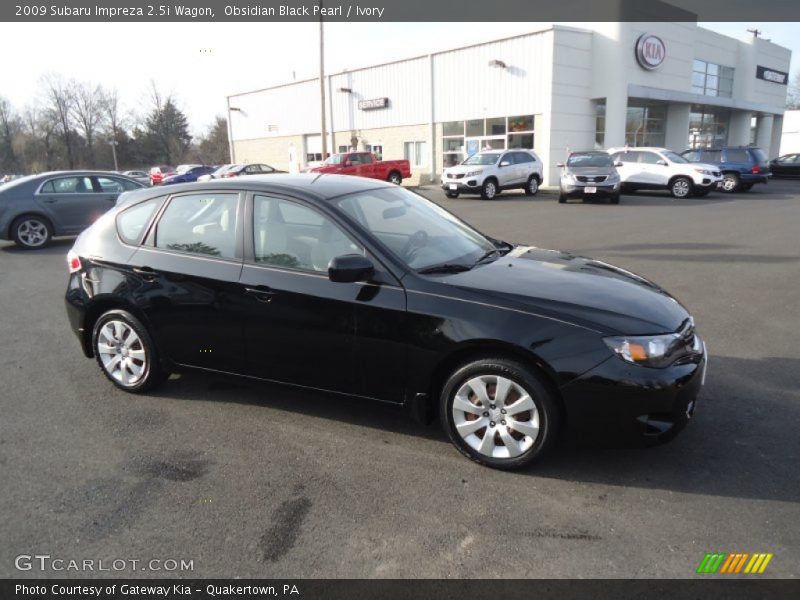 Obsidian Black Pearl / Ivory 2009 Subaru Impreza 2.5i Wagon