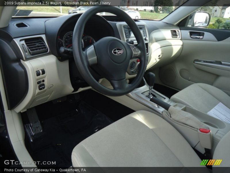 Obsidian Black Pearl / Ivory 2009 Subaru Impreza 2.5i Wagon