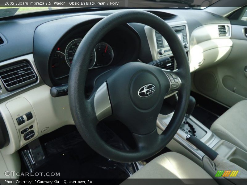 Obsidian Black Pearl / Ivory 2009 Subaru Impreza 2.5i Wagon
