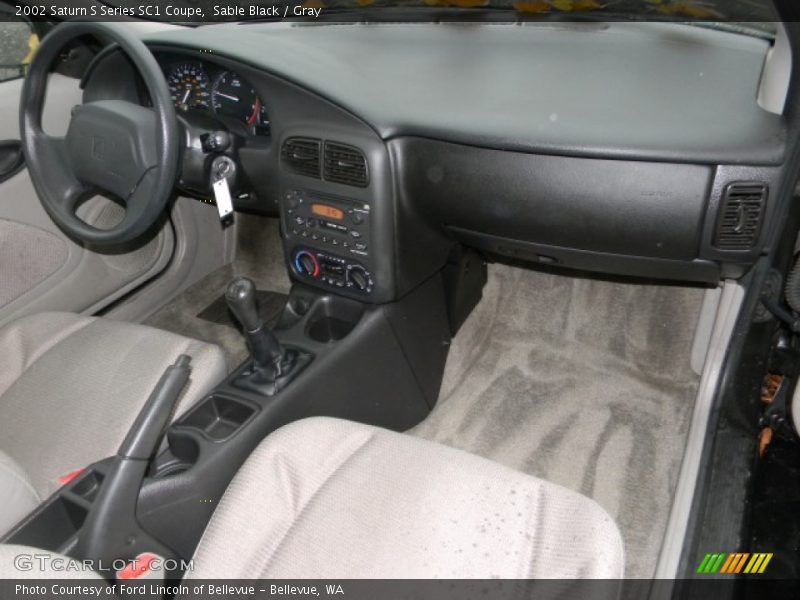 Sable Black / Gray 2002 Saturn S Series SC1 Coupe