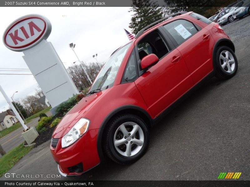 Bright Red / Black 2007 Suzuki SX4 Convenience AWD
