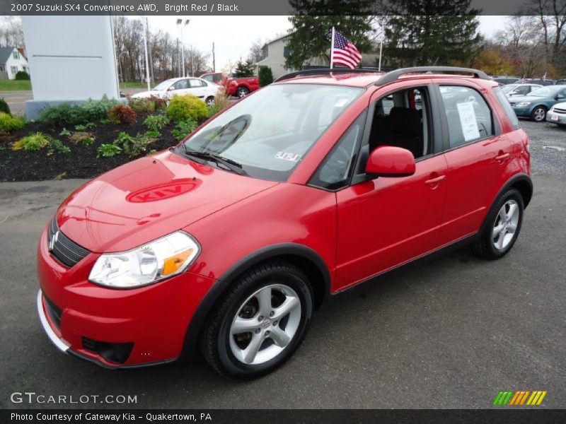 Bright Red / Black 2007 Suzuki SX4 Convenience AWD