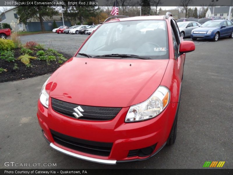 Bright Red / Black 2007 Suzuki SX4 Convenience AWD
