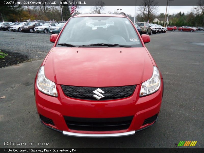Bright Red / Black 2007 Suzuki SX4 Convenience AWD