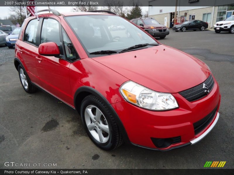 Bright Red / Black 2007 Suzuki SX4 Convenience AWD