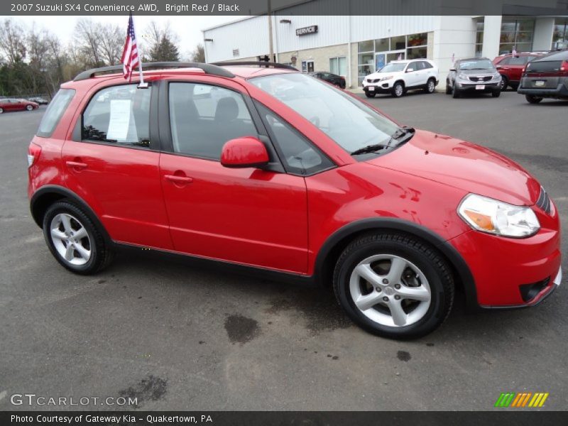 Bright Red / Black 2007 Suzuki SX4 Convenience AWD