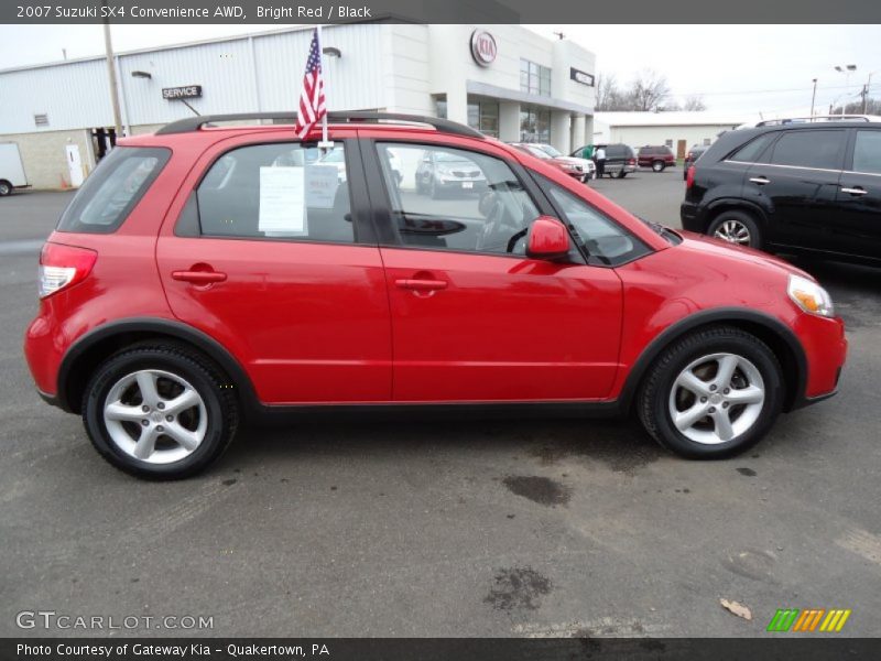 Bright Red / Black 2007 Suzuki SX4 Convenience AWD