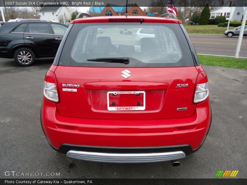 Bright Red / Black 2007 Suzuki SX4 Convenience AWD