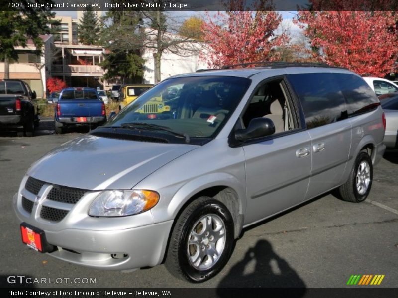 Bright Silver Metallic / Taupe 2002 Dodge Grand Caravan eX