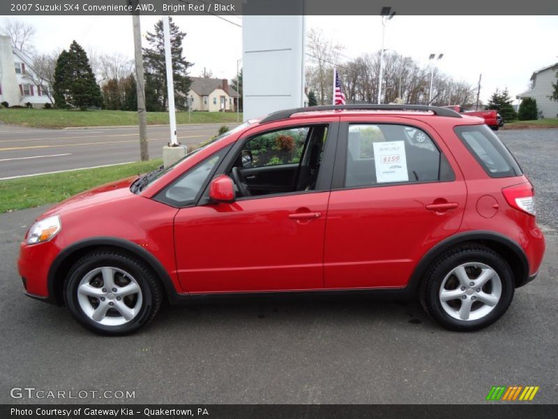 Bright Red / Black 2007 Suzuki SX4 Convenience AWD