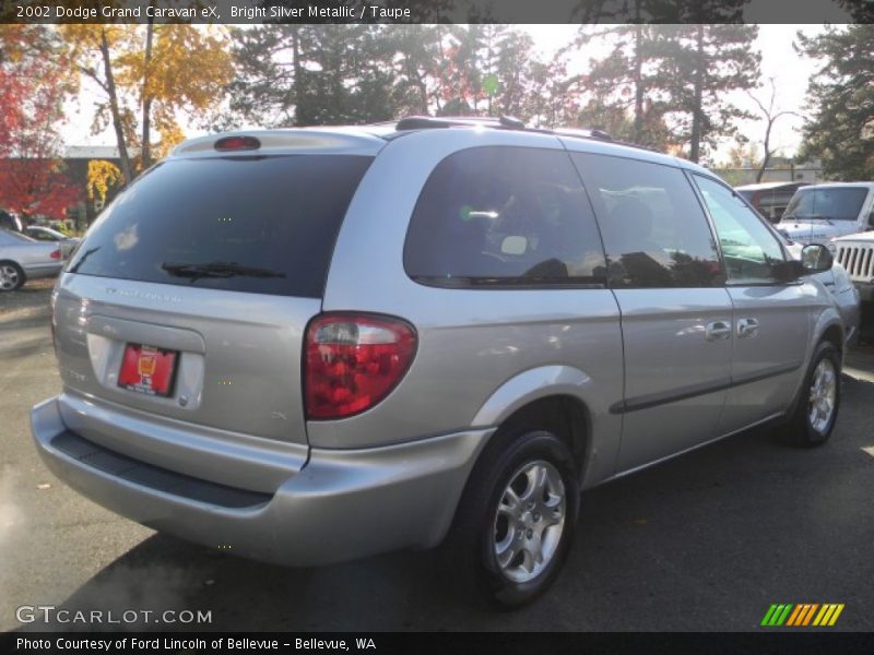 Bright Silver Metallic / Taupe 2002 Dodge Grand Caravan eX