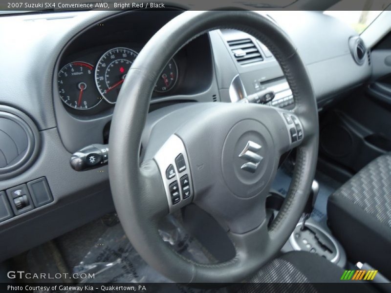 Bright Red / Black 2007 Suzuki SX4 Convenience AWD