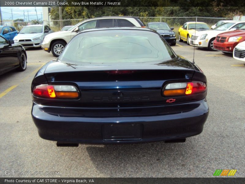 Navy Blue Metallic / Neutral 2000 Chevrolet Camaro Z28 Coupe