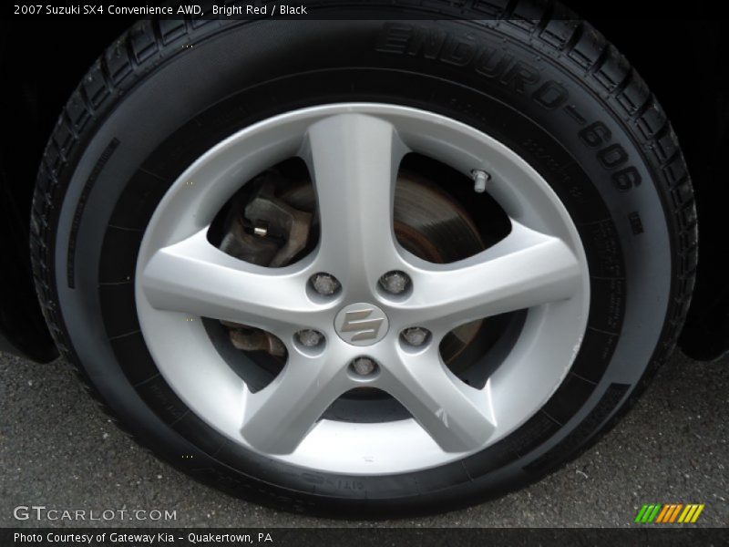 Bright Red / Black 2007 Suzuki SX4 Convenience AWD