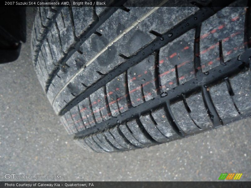Bright Red / Black 2007 Suzuki SX4 Convenience AWD
