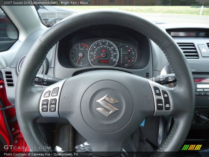 Bright Red / Black 2007 Suzuki SX4 Convenience AWD